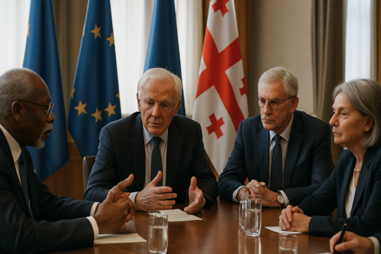 un an après la suspension de l'intégration européenne par gd, les anciens ambassadeurs exhortent les partenaires à garder la géorgie au centre des débats politiques pour assurer son avenir européen.