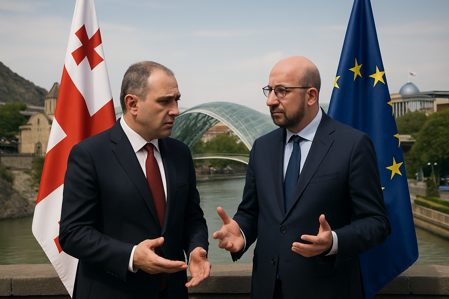 en géorgie, le gouvernement adopte une posture ferme envers l'europe, dénonçant l'ingérence de diplomates étrangers dans ses affaires internes.
