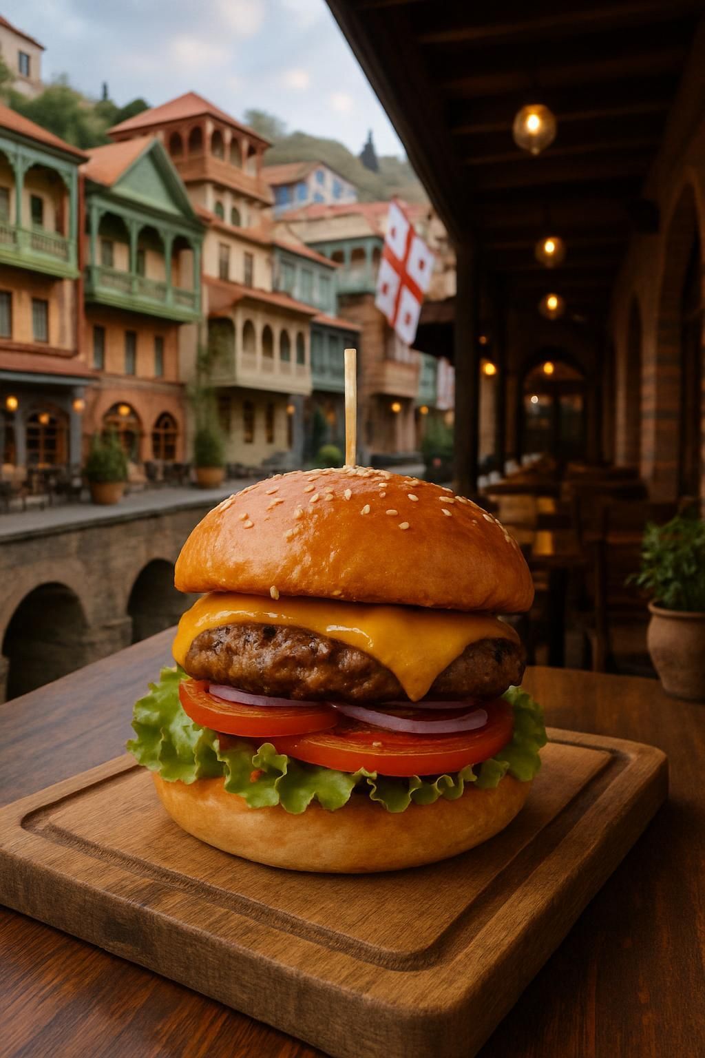 Découvrez le top 5 des meilleurs endroits à Tbilissi pour savourer un burger délicieux, alliant saveurs locales et cuisine internationale.