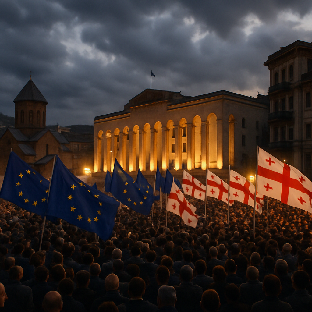 en géorgie, la répression gouvernementale intensifie les défis, mettant à l'épreuve la résilience et la détermination du mouvement de contestation populaire.