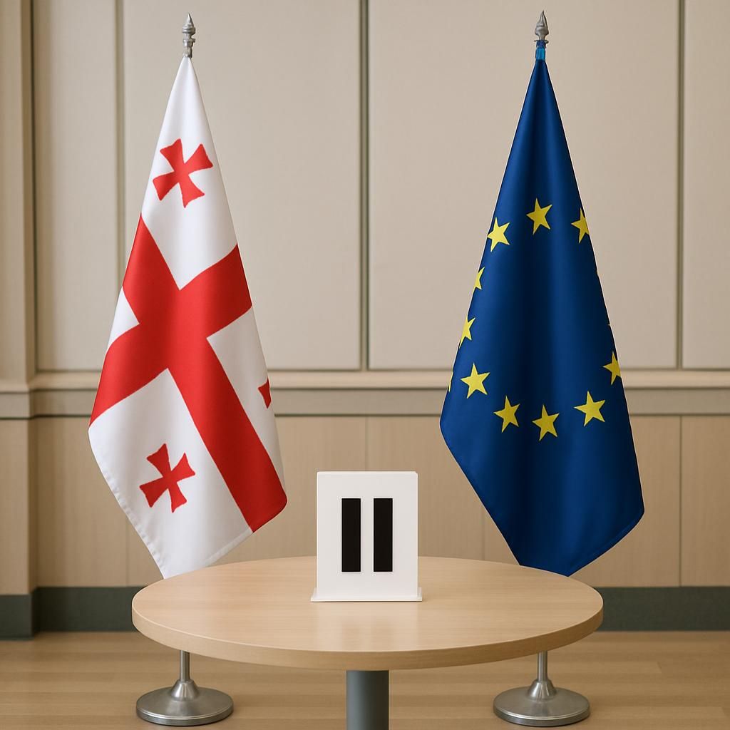 la géorgie suspend ses négociations d'adhésion à l'union européenne, accusant l'ue de recourir à des pratiques de chantage dans le processus.