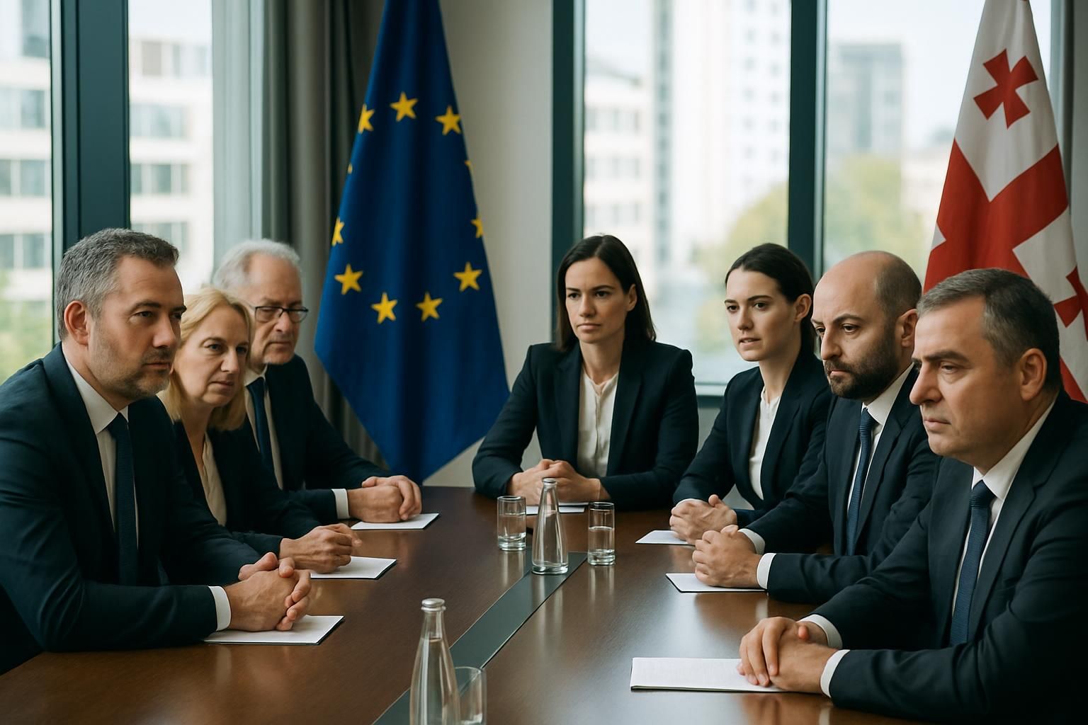 le conseil de l'union européenne exhorte la géorgie à cesser la répression et à accélérer les réformes pour favoriser la stabilité et la démocratie dans le pays.