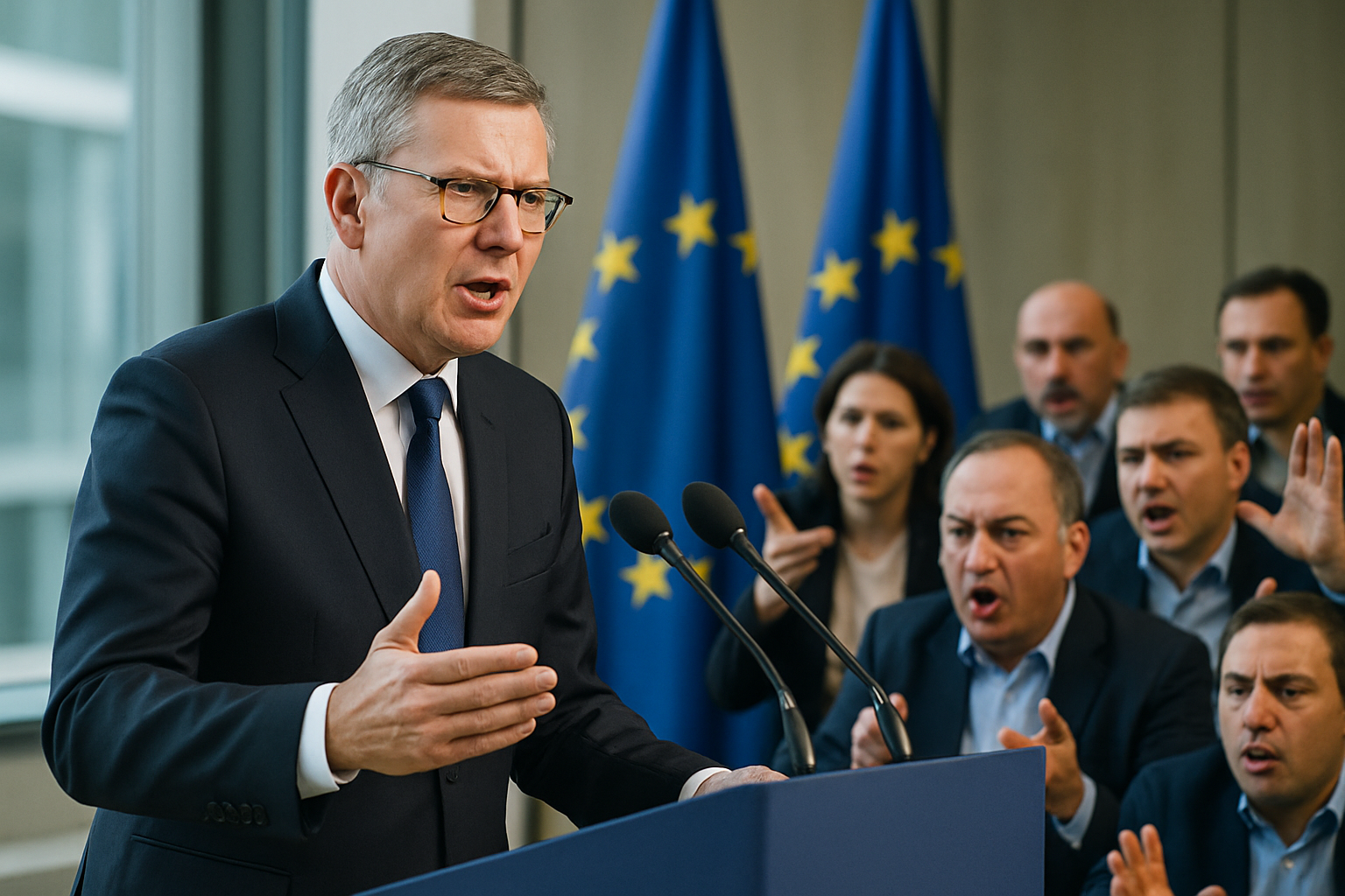 Le commissaire à l&rsquo;élargissement de l&rsquo;UE exhorte la Géorgie à revoir sa trajectoire, provoquant de vives critiques du parti au pouvoir