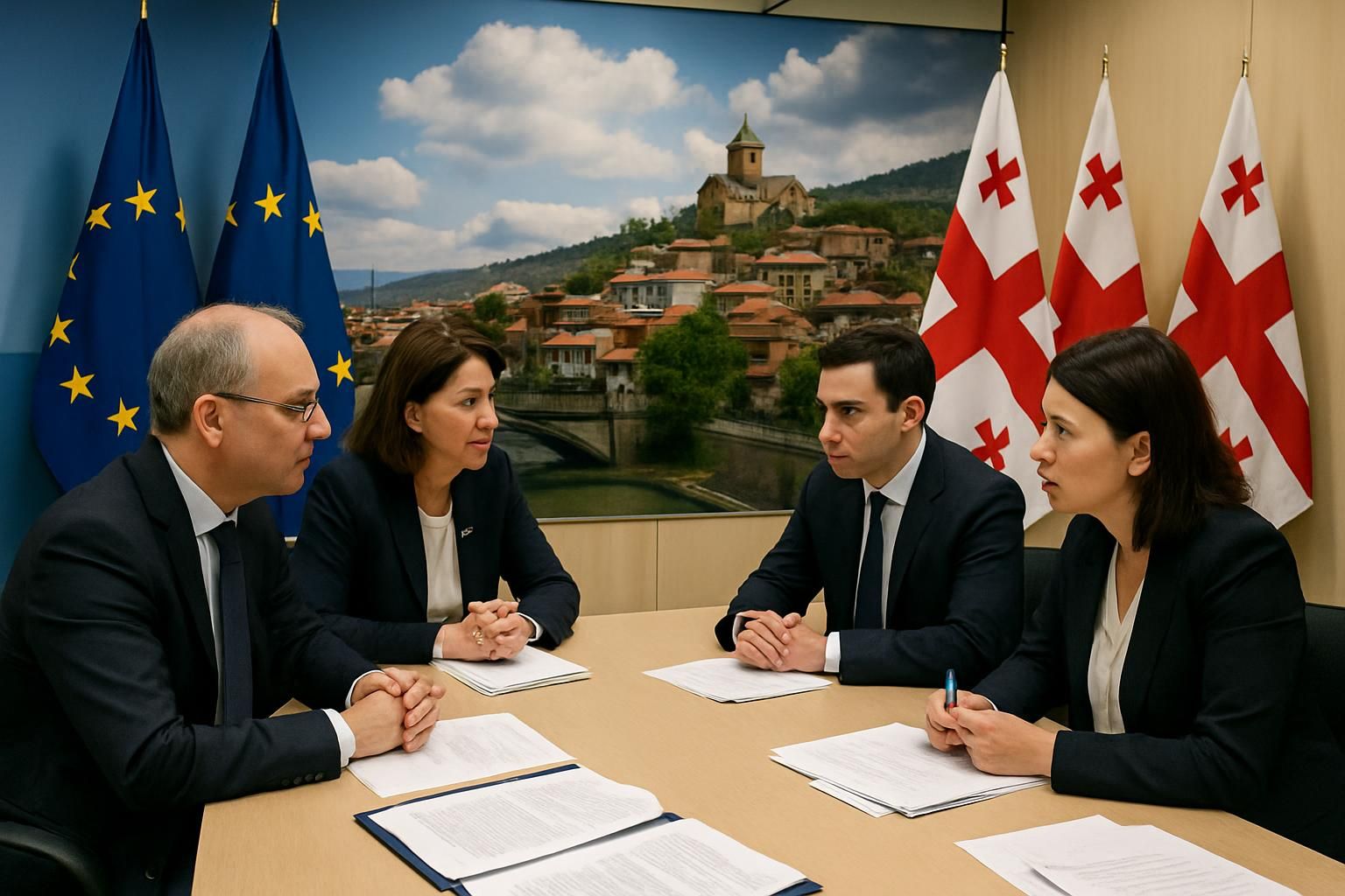 une faction du parlement européen soutenant georgian dream s'oppose à l'adhésion de la géorgie à l'union européenne, invoquant le respect de la souveraineté géorgienne.
