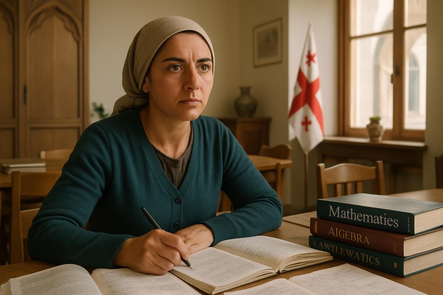 « Je m&rsquo;investis pleinement pour m&rsquo;intégrer » : une réfugiée professeure de maths en Géorgie reprend ses études avec détermination