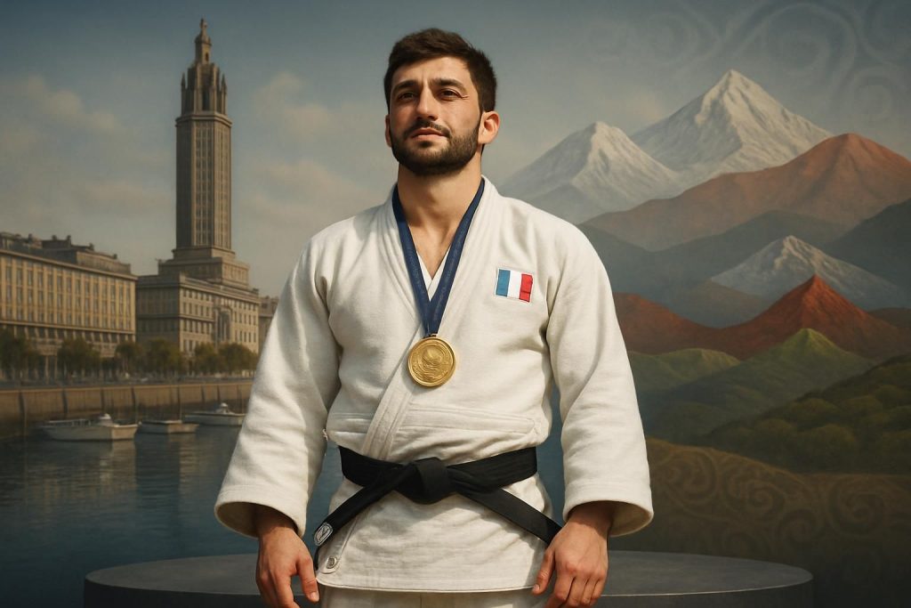 découvrez l'incroyable victoire de luka mkheidze, judoka havrais, sacré champion d’europe sur les terres de ses origines, un exploit plein d'émotion et de fierté.