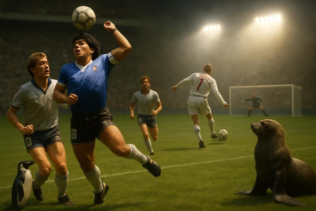 découvrez les liens insolites entre animaux, les malouines, la main de dieu de maradona et la rédemption de beckham qui ont marqué l'histoire fascinante du football.